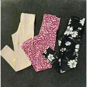 Spiritual Gangster Girls 10 Leggings Bundle Floral Metallic Heart Pink Leopard